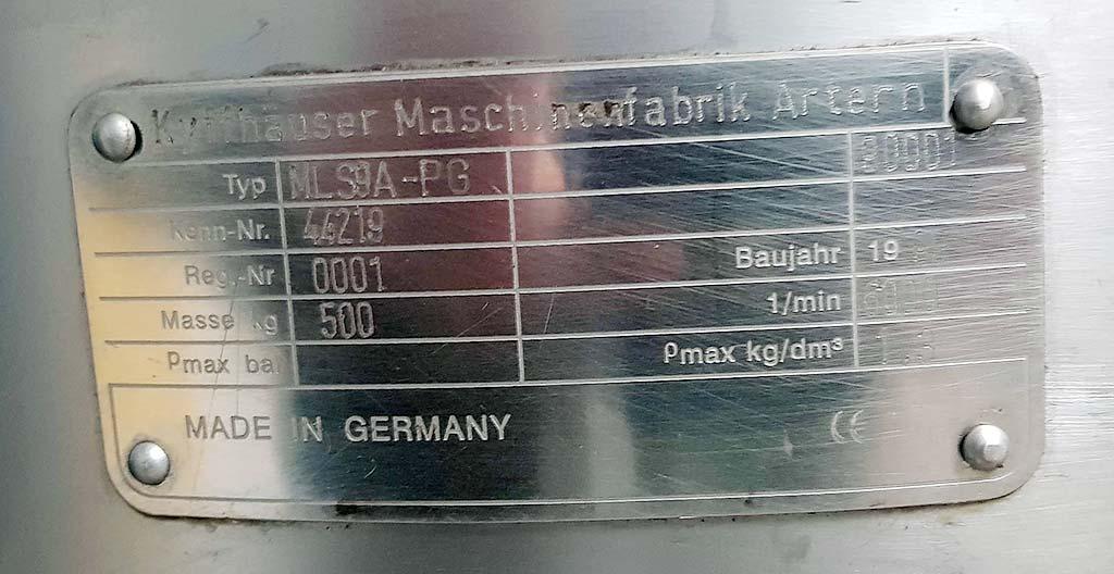 Centrifuge Kyffhäuser Maschinenfabrik MLS9A-PG - Thumbnail 2