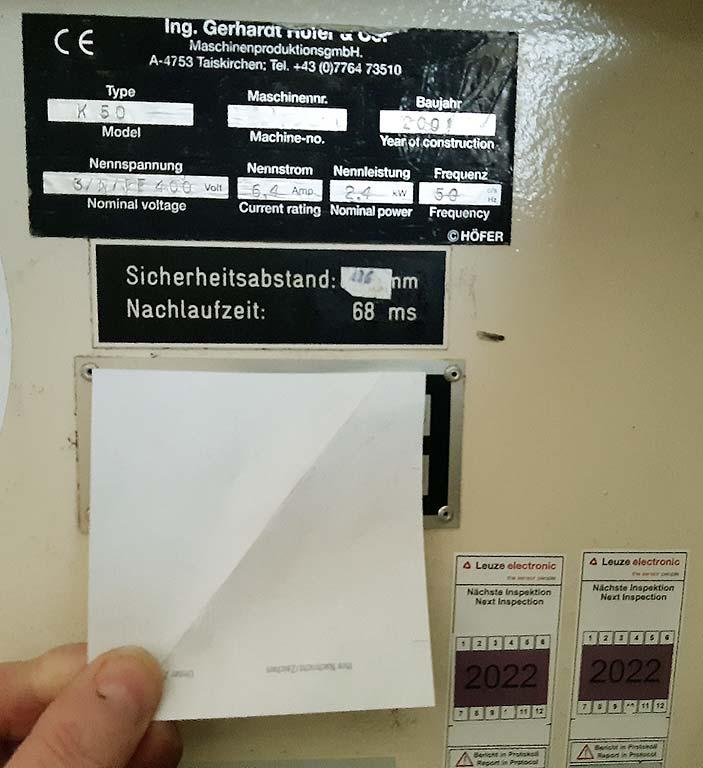 Hydraulic Press Höfer K50 - Thumbnail 2