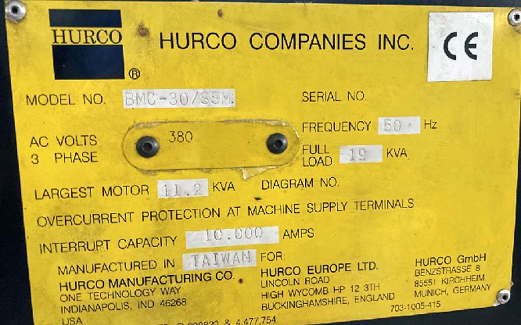 Vertical Machining Center Hurco BMC-30/ SSM - Thumbnail 2