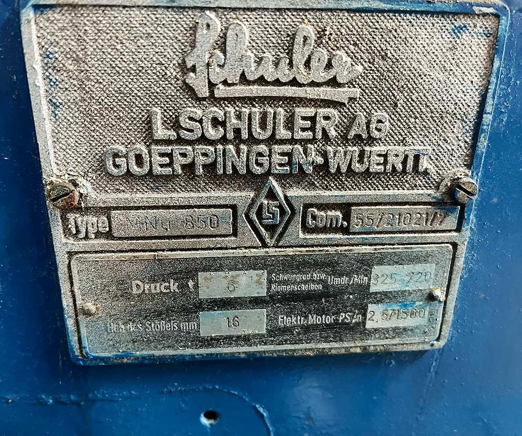 Groove Punching Machine Schuler MNu 850 - Thumbnail 2