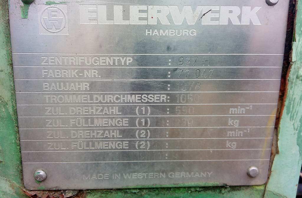 Centrifuge Ellerwerk 937H - Thumbnail 3