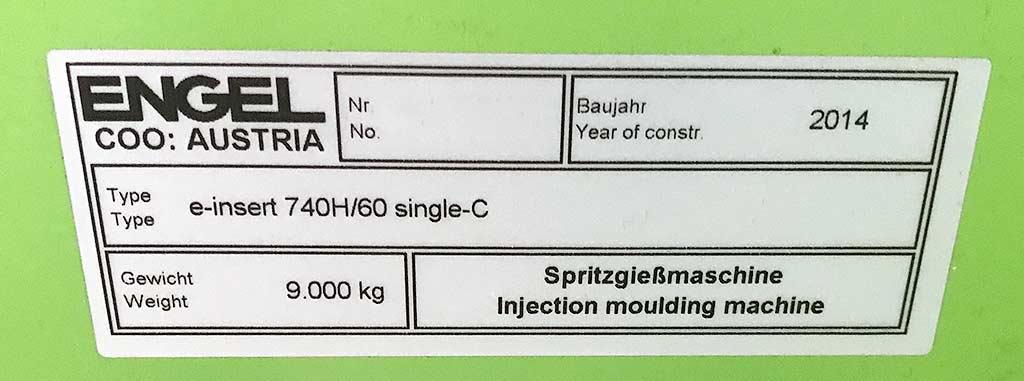 Vertical Injection Moulding Machine Engel e-insert 740H/60 single-C - Thumbnail 8