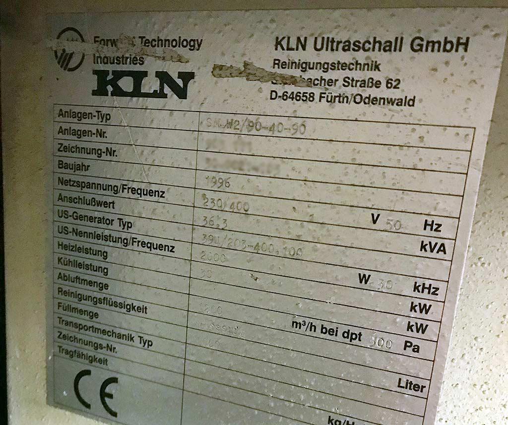 Ultrasonic Cleaning Machine Knl Ultraschall SM W2/ 90-40-90 - Thumbnail 4