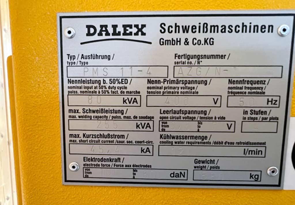 Projetion Welding Machine Dalex PMS 11-4 - Thumbnail 3