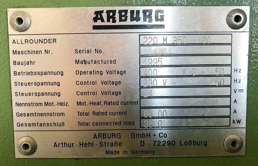 Injection Moulding Machine Arburg 220M 250-75 - Thumbnail 3