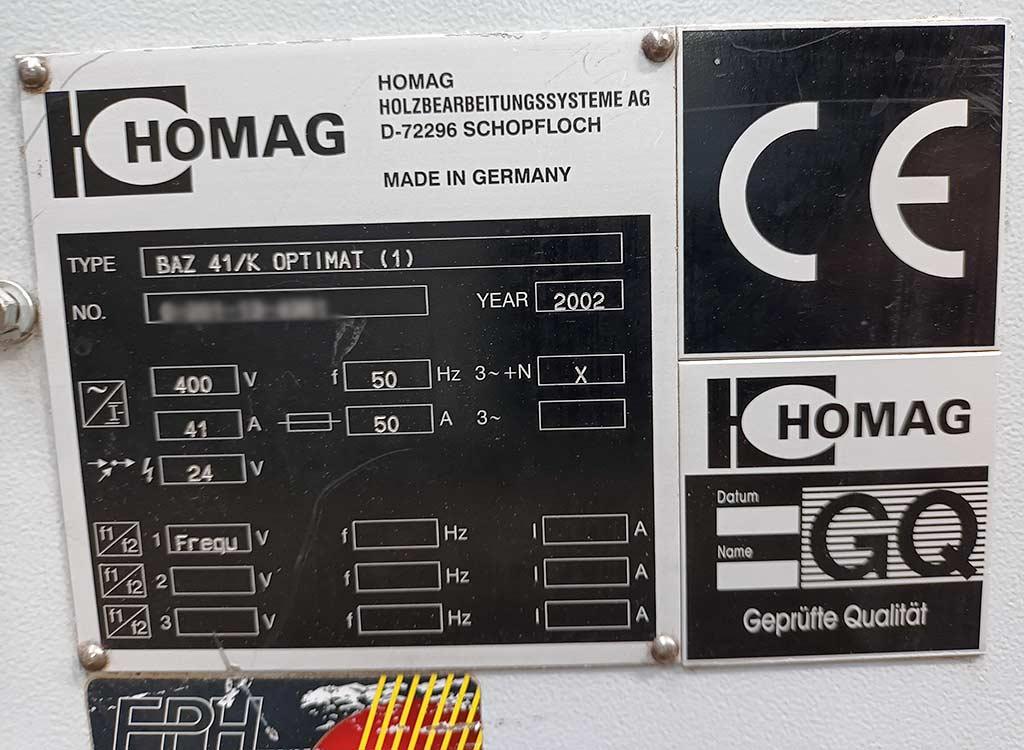 Machining Center Homag BAZ 41/K OPTIMAT (1) - Thumbnail 2