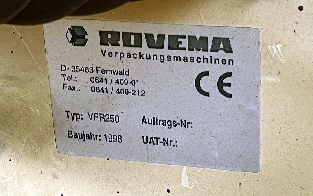 Vertical Bag Forming, Filling and Sealing Machine Rovema VPR 250 - Thumbnail 6