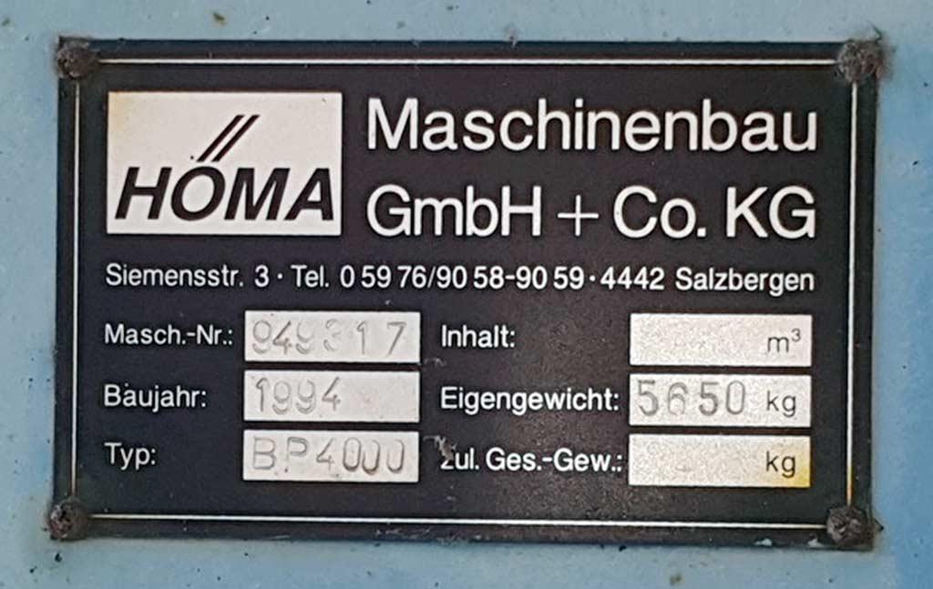 Bale Press Höma Maschinenbau BP 4000 - Thumbnail 8