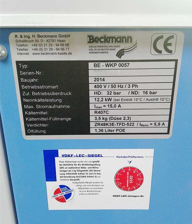 Air-Cooled Water Cooler Backmann BE-WKP 0057 - Thumbnail 2