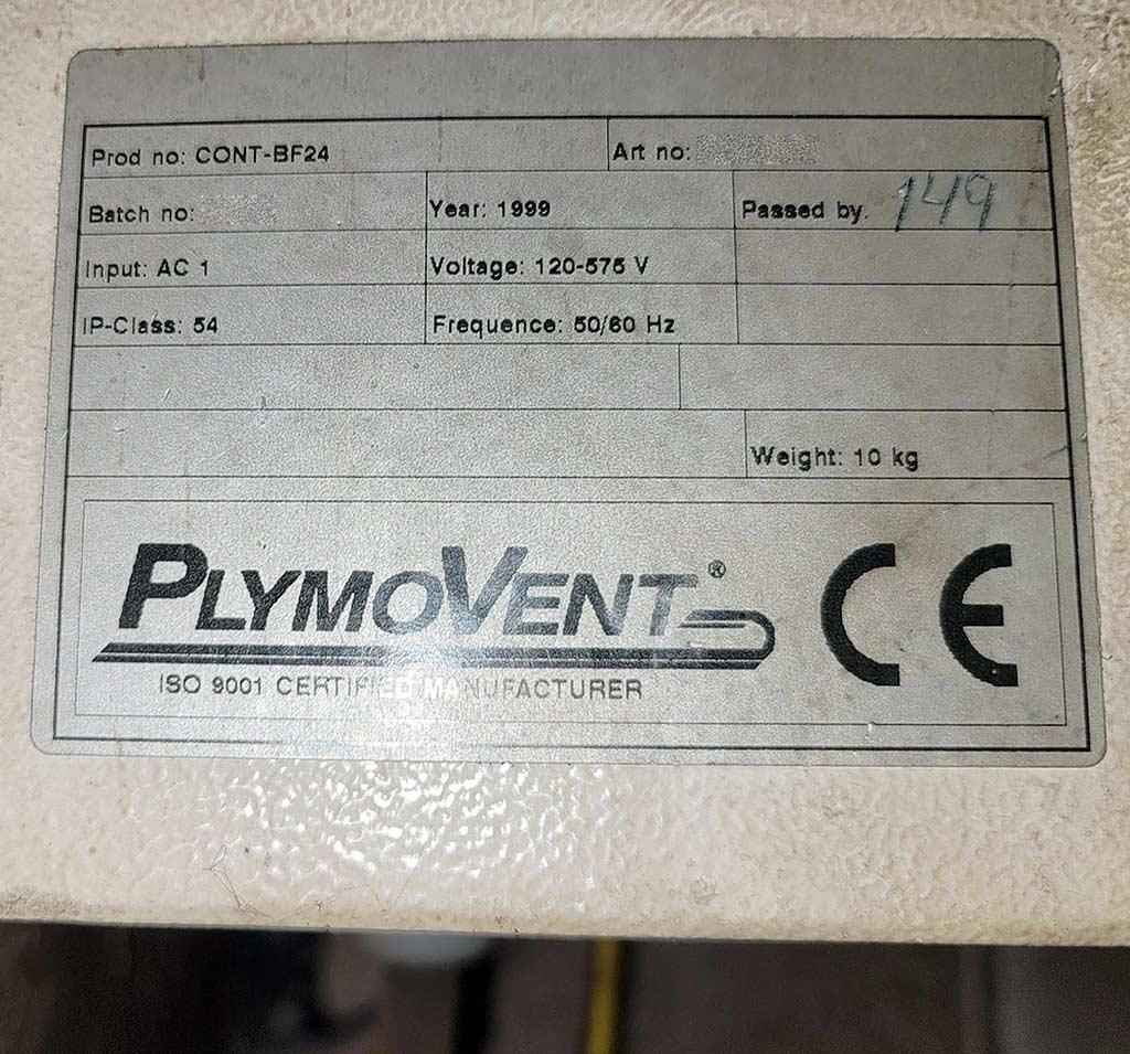 Self-Cleaning Cartridge Filter Plymovent MFA/ TB - Thumbnail 3