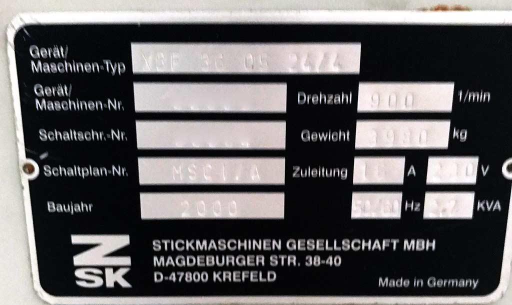 Knitting Machine Zsk XBF 36 05 24/4 - Thumbnail 5