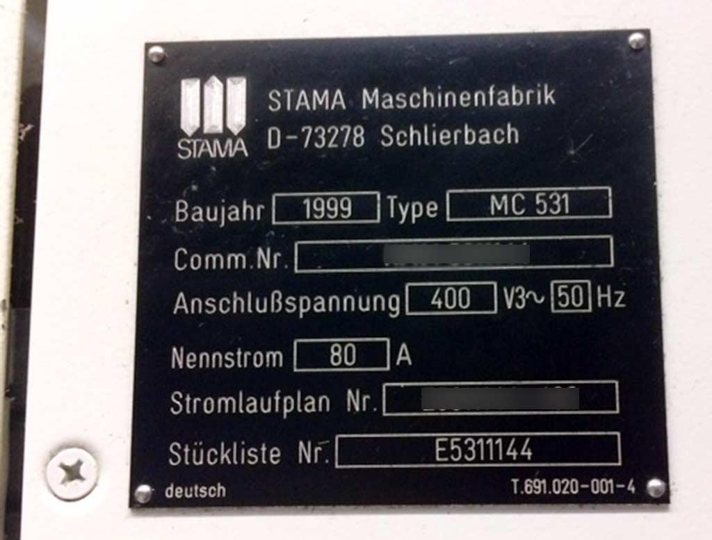 CNC Machining Center Stama MC 531/S - Thumbnail 3