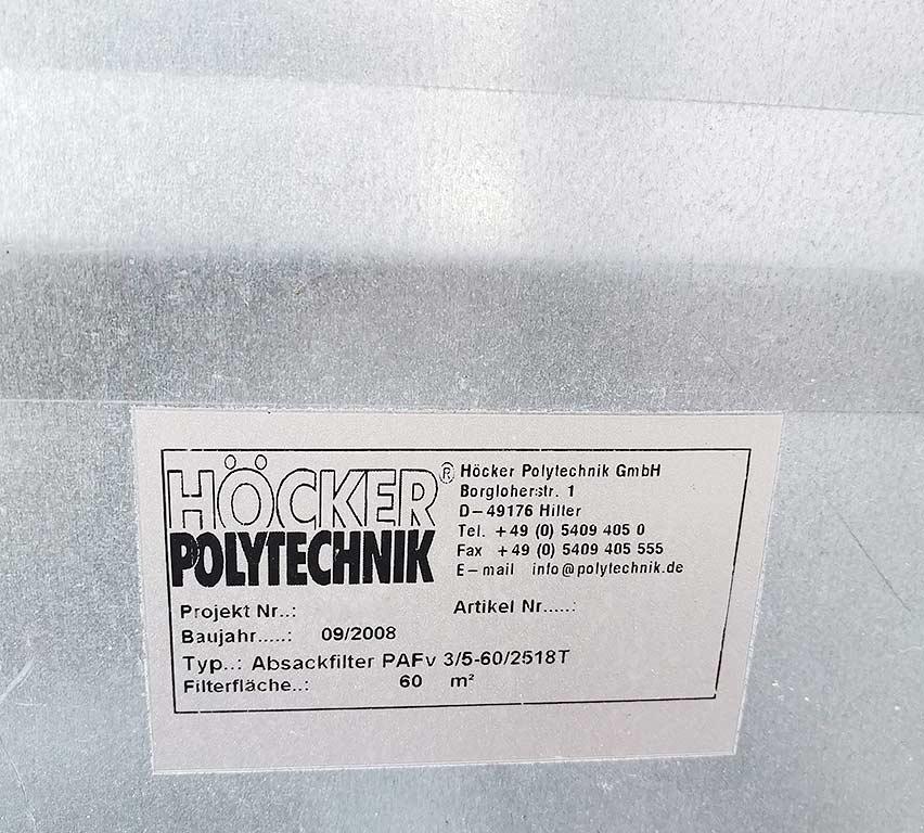 Bag Filter Höcker Polytechnik PAFv 3/5-60/2518T - Thumbnail 5