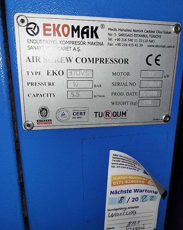 Screw Compressor Eko Mak EKO 37DVST - Thumbnail 2
