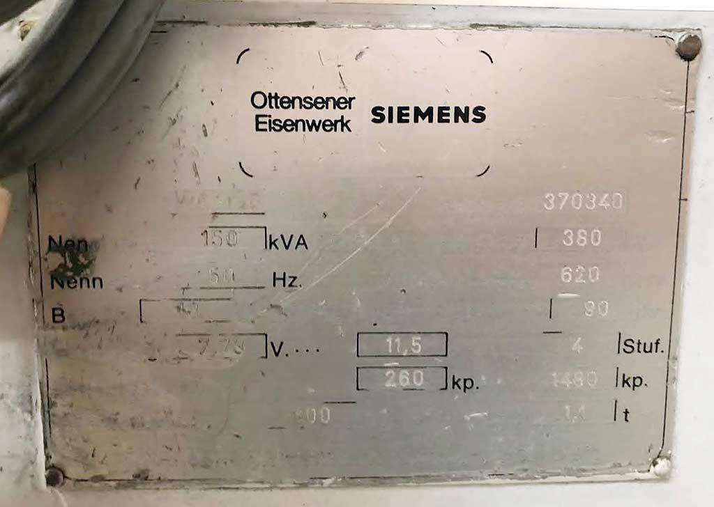 Pressure Welding Machine Ottensener Eisenwerk Siemens W6/150 - Thumbnail 2