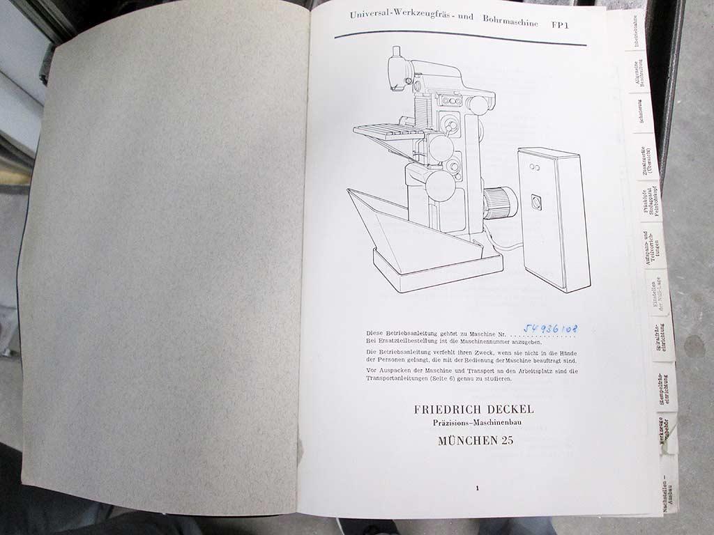 Universal Tool Milling and Drilling Machine Friedrich Deckel FP1 - Thumbnail 7