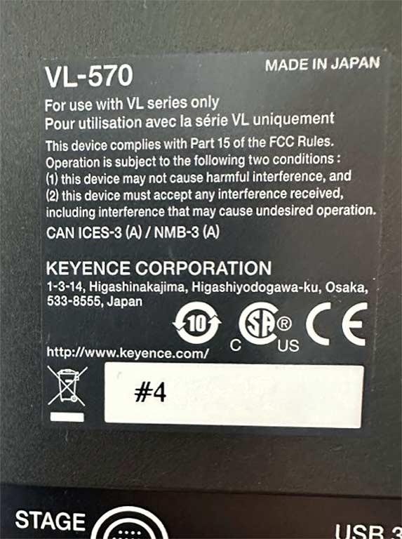 Optical 3D Coordinate Measuring Machine Keyence VL-570 - Thumbnail 6