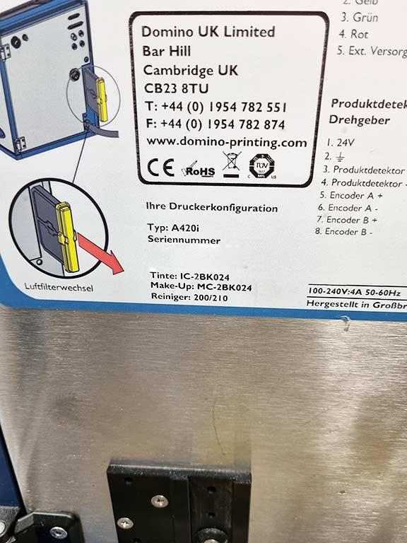 Inkjet Printer Domino A SERIES 420i - Thumbnail 2