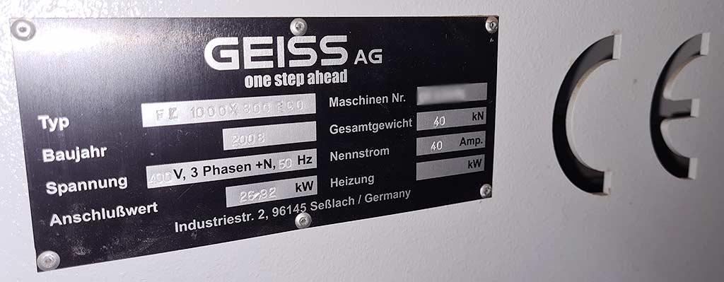 CNC Milling Machine Geiss Ag FZ 1000x800 ECO - Thumbnail 3