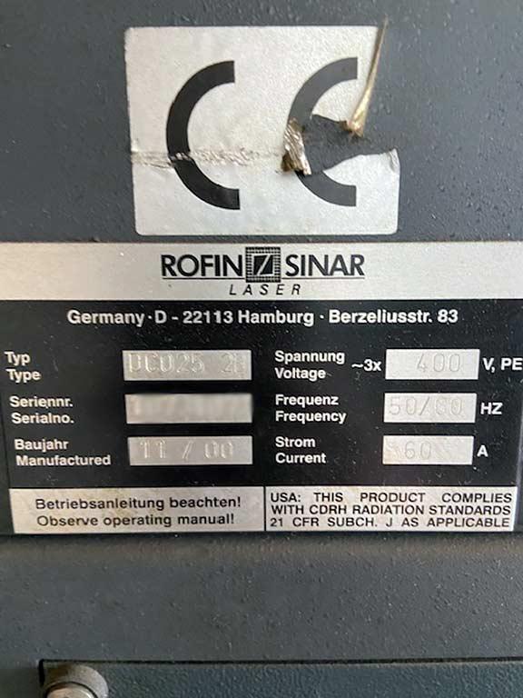 Laser Source Rofin Sinar DCO25 2B - Thumbnail 2