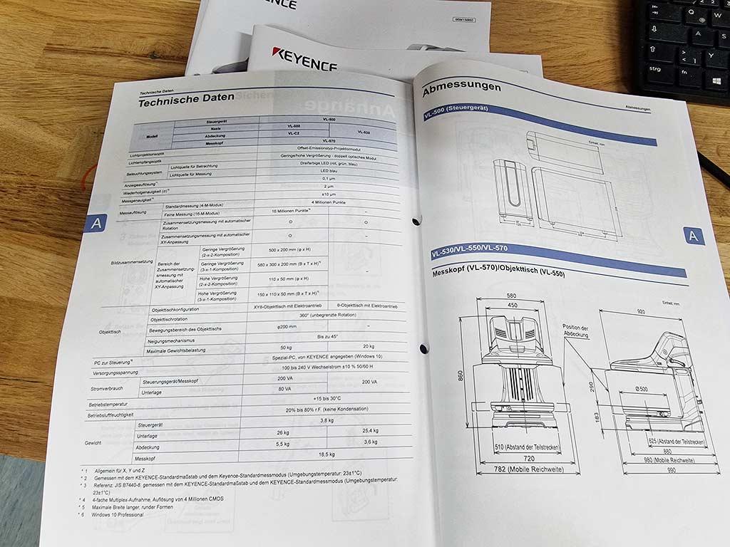 Optical 3D Coordinate Measuring Machine Keyence VL-500 - Thumbnail 3