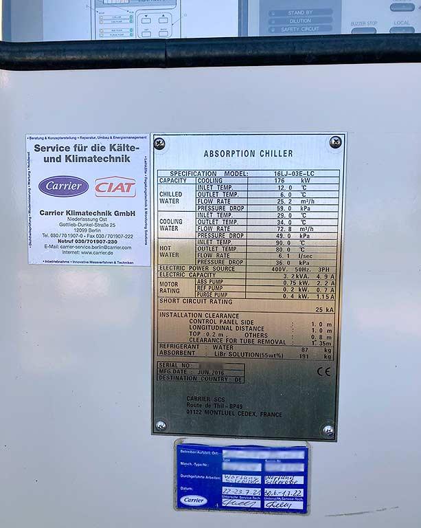 Absorption Refrigerator Carrier SCS 16LJ-03E-LC - Thumbnail 6