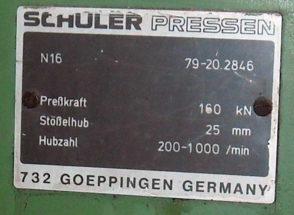 Groove Punching Machine Schuler Pressen N 16 - Thumbnail 3
