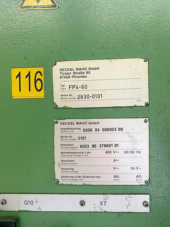 NC Milling Machine Deckel Maho FP4NC - Thumbnail 7
