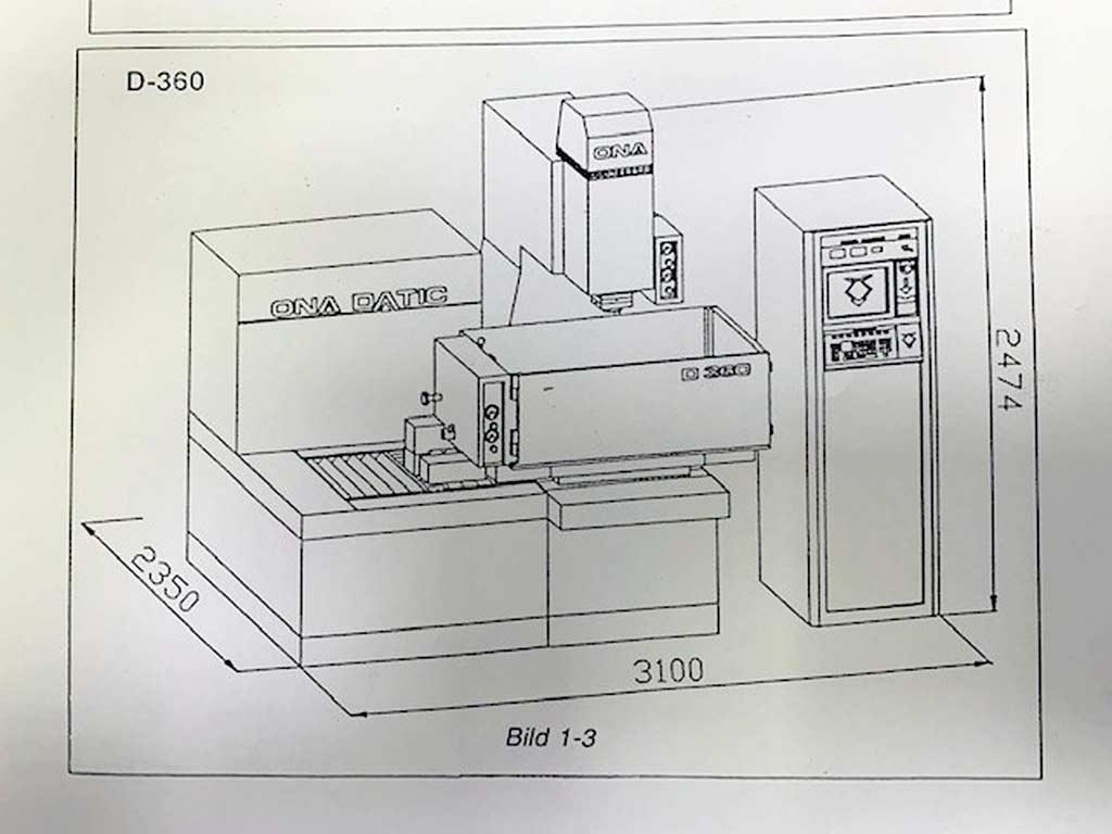 Vertical EDM Machine Ona DATIC D 360 - Thumbnail 5