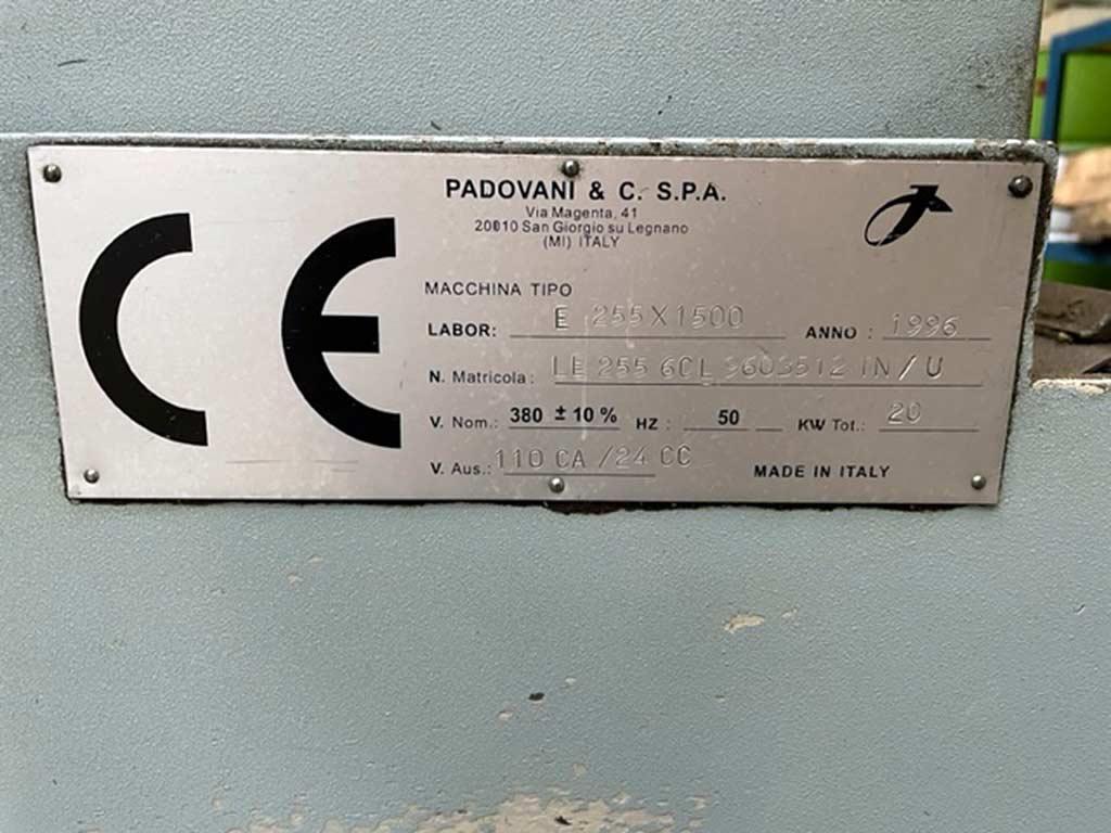 CNC Lathe Padovani Labor E255x1500 - Thumbnail 5
