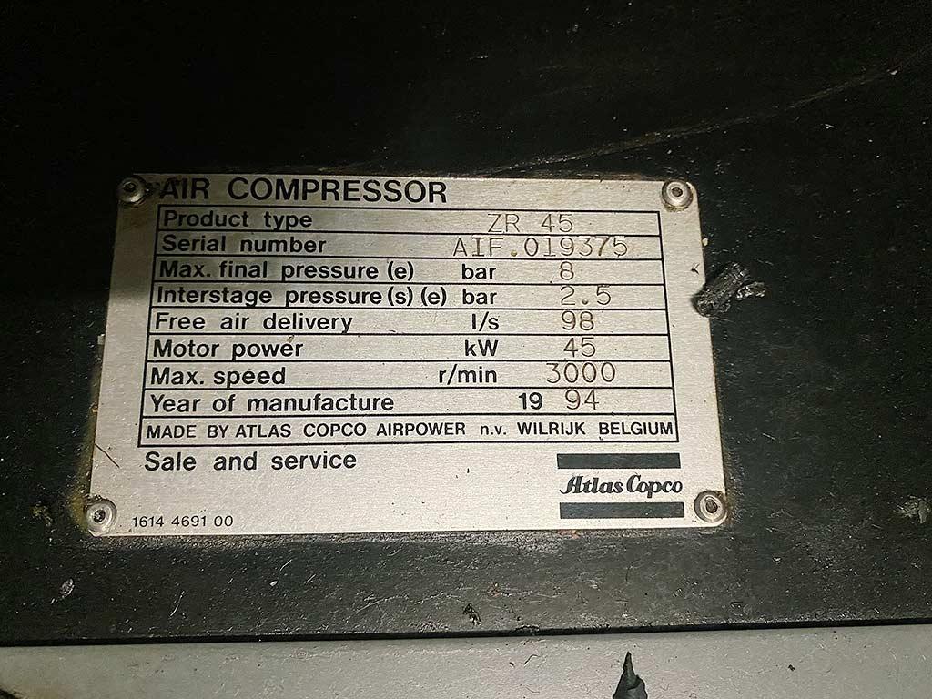 Tooth Compressor Atlas Copco ZR 45 - Thumbnail 3