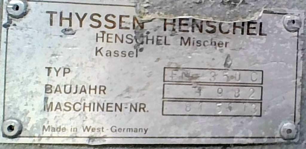 Mixer Thyssen Henschel FM 350C - Thumbnail 2