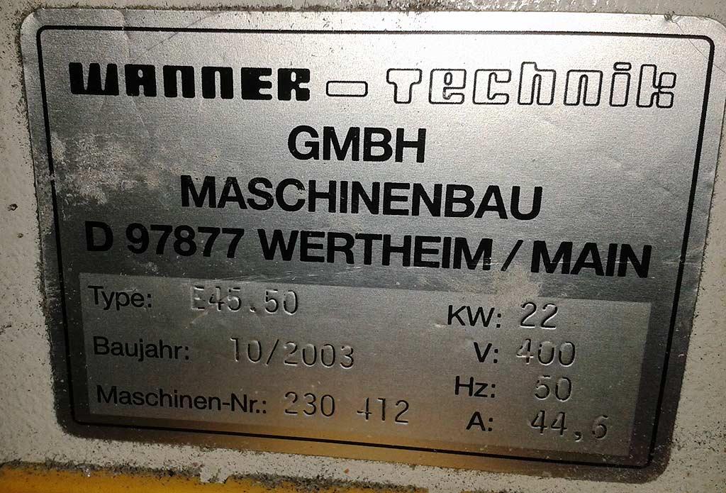 Cutting Mill Wanner E45.50 - Thumbnail 3
