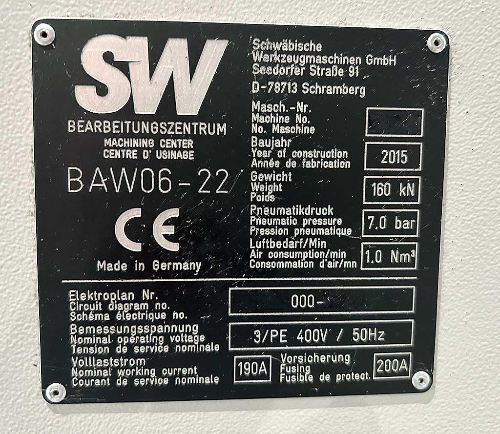 CNC Machining Center Sw Gmbh BAW06-22 - Thumbnail 2
