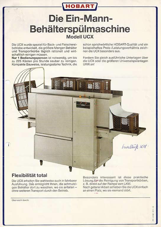 One-Man Cointainer Cleaning Machine Hobart UCX - Image 1