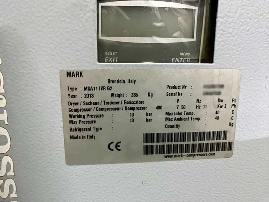 Screw Compressor Mark MSA 11 IVR G2 - Thumbnail 3