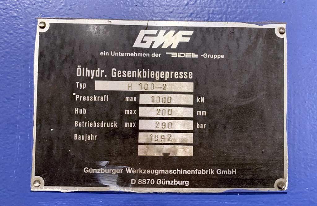 Hydraulic Press Brake Gwf H 100-2 - Thumbnail 6