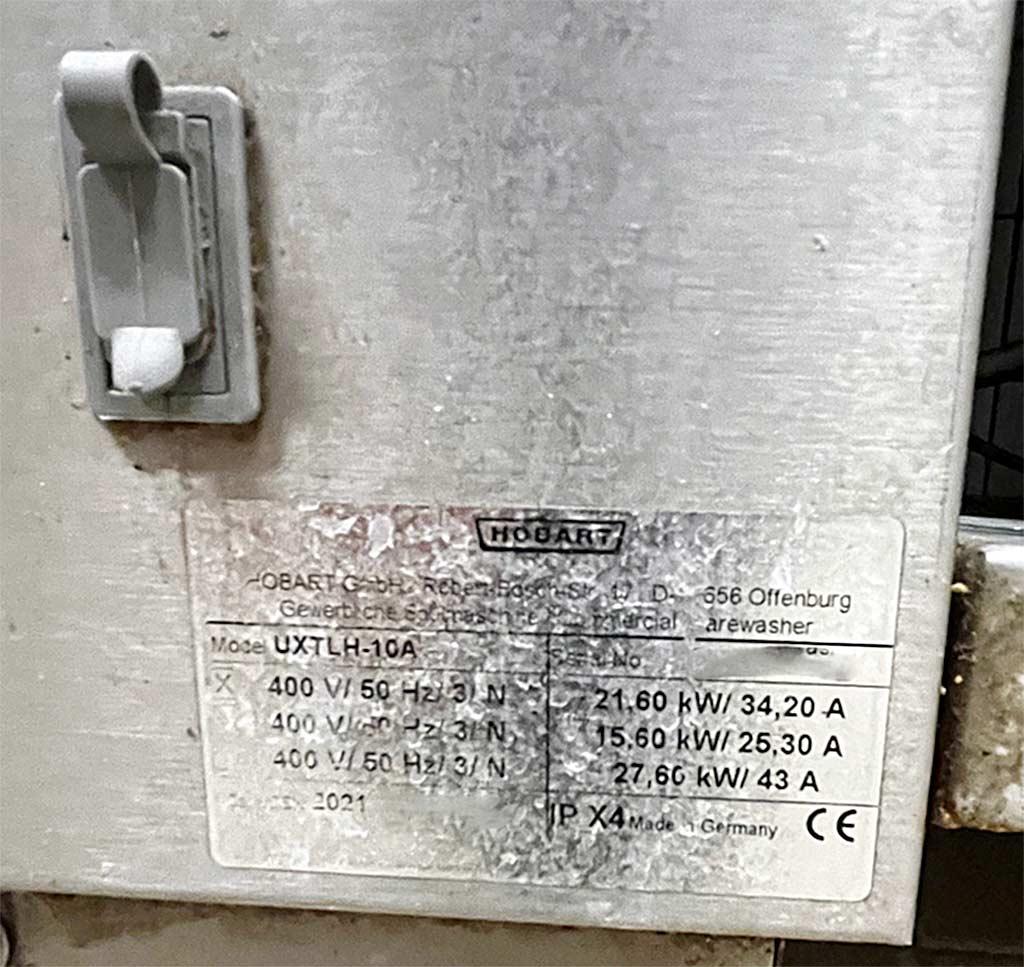 Hood-Type Dishwasher Hobart UXTLH-10A - Thumbnail 4