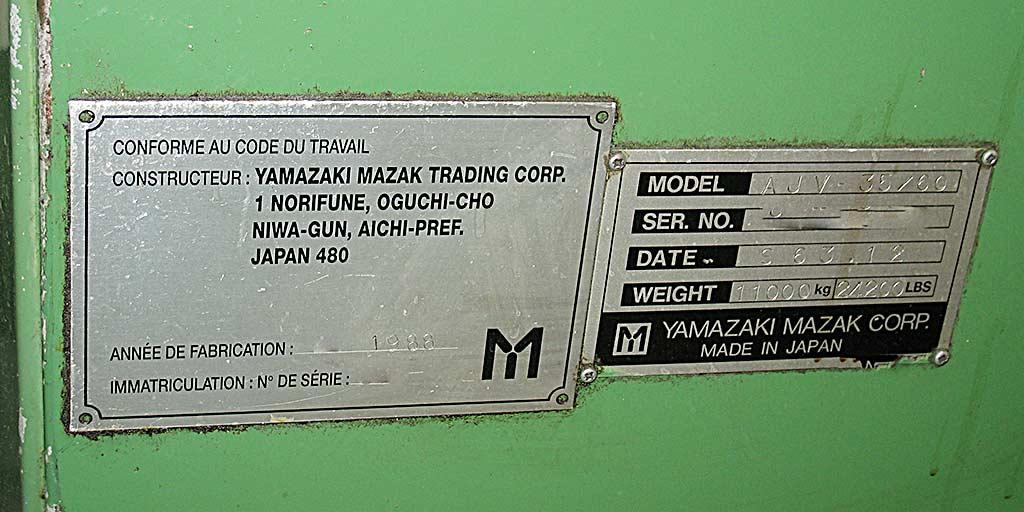 CNC Machining Center Yamazaki Mazak AJV-35/60 - Thumbnail 5