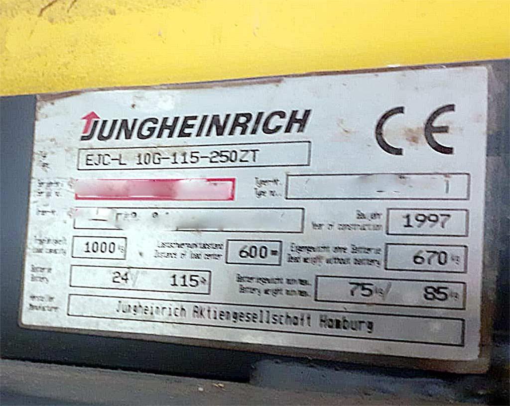 Pedestrian High Lift Pallet Truck Jungheinrich EJC-L - Thumbnail 4