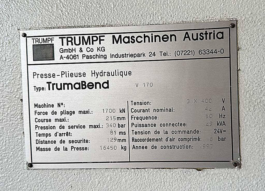 CNC Press Brake Trumpf TrumaBend V170 - Thumbnail 8