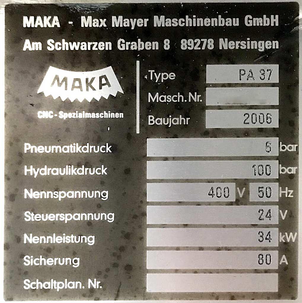 CNC Profile Machining Center Maka PA 37 - Thumbnail 6