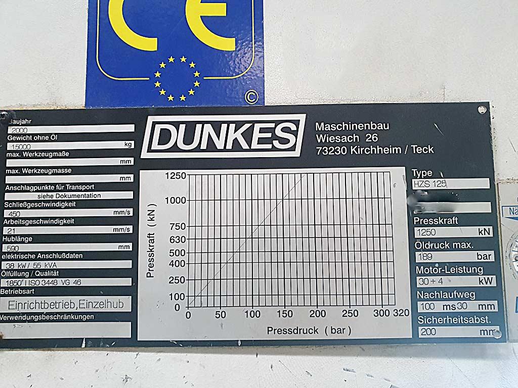 Hydraulic Press Dunkes HZS 125 - Thumbnail 3