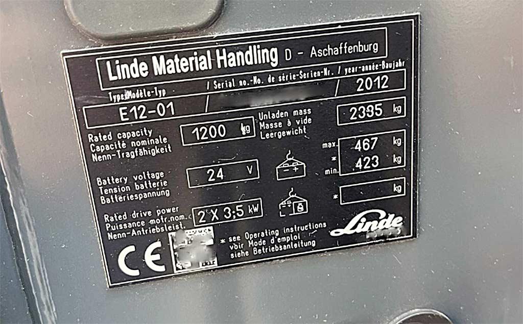 Electro Fork Lift Linde E12-01 - Thumbnail 7