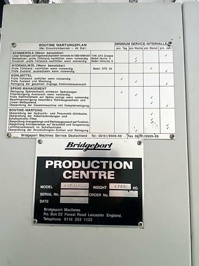 CNC Machining Center Bridgeport VMC 100-XP2 - Thumbnail 8