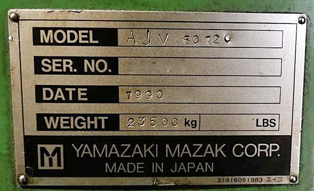CNC Vertical Machining Center Mazak AJV 60/120 - Thumbnail 3