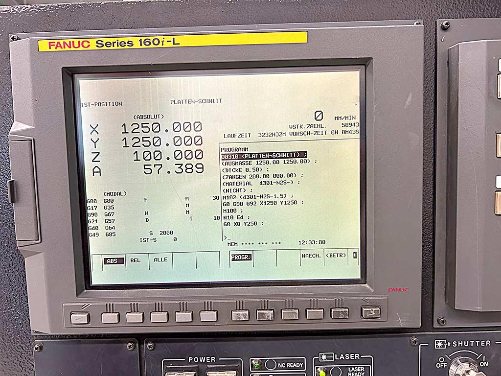 CNC Laser Cutting Machine Amada Quattro 1kW - Thumbnail 4