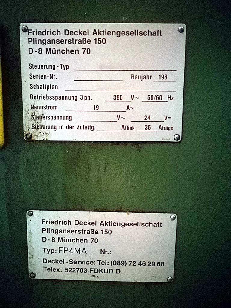 Universal Milling Machine Deckel FP4MA - Thumbnail 6