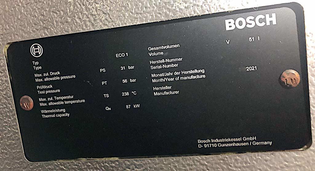 Steam Boiler System Bosch/weishaupt ECO 1/UL-S 2000/WM-L20 - Thumbnail 7