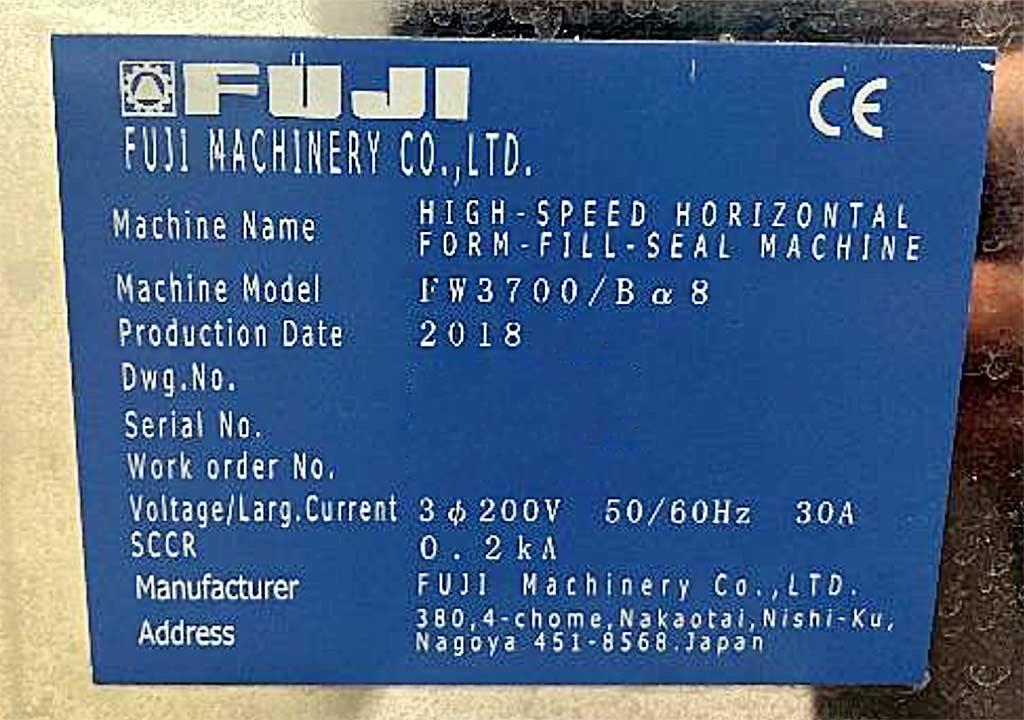 Bag Forming, Filling and Sealing Machine Fuji FW3700/B Alpha 8 - Thumbnail 5